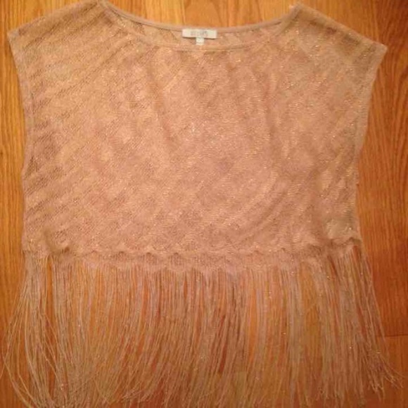 Delia*s Blush Pink Tassel Crop Top - Picture 2 of 4